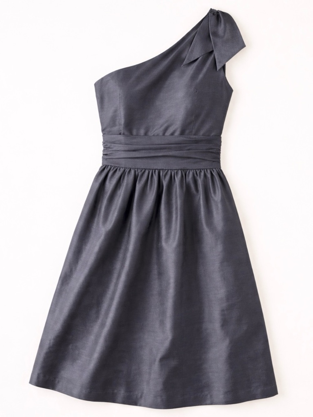 Jenny Yoo Charcoal One Shoulder Cocktail Dress A-Line Wedding Guest Size  8 - Picture 3 of 13